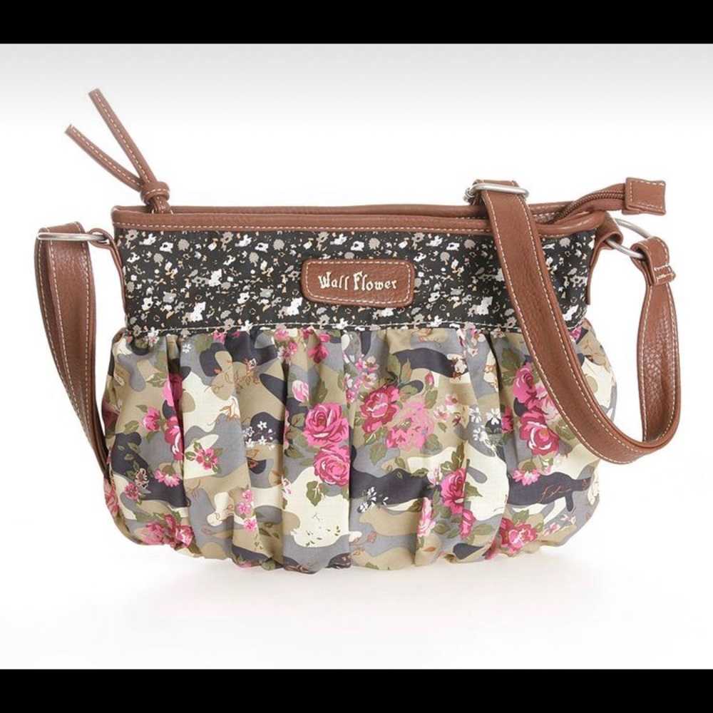 WallFlower Pink Flower Camo Purse